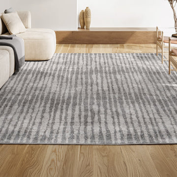 Skoura Modern Bold Stripe Area Rug